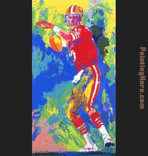 Quarterback of the 80's painting - Leroy Neiman Quarterback of the 80's art painting